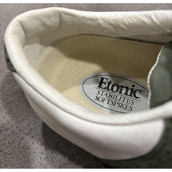 Etonic Stabilites Softspikes Green White Golf Shoe Women 7.5 Leather Upper - Picture 9 of 16